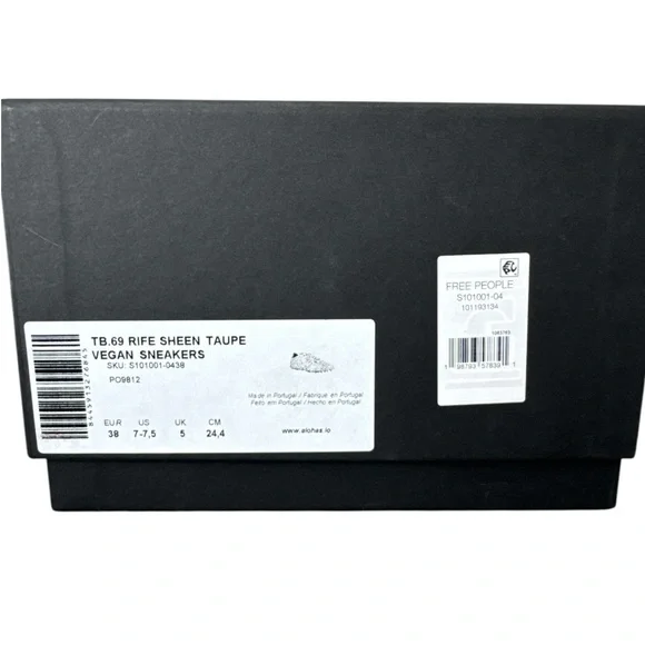 ALOHAS Tb.69 Rife Sheen Sneakers Taupe Size 38 7.5 US NWT Never Worn - Picture 7 of 7